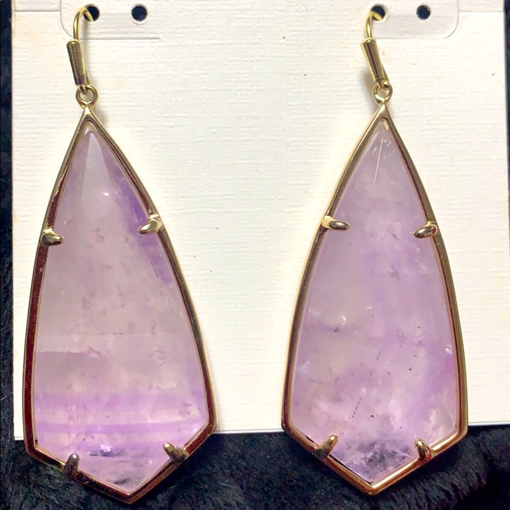 New Kendra Scott Amethyst Caroline Earrings